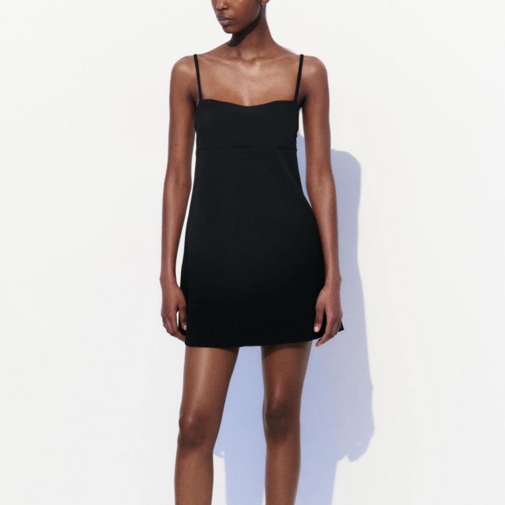 Zara Black Spaghetti Strap Dress